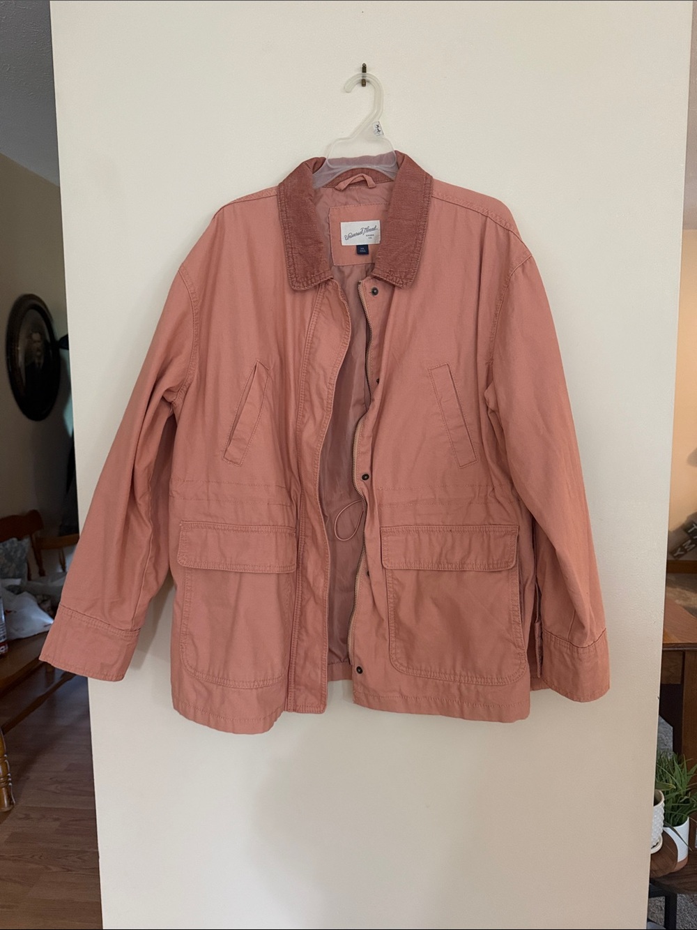 Universal Thread Utility Jacket in Dusty Rose with Corduroy Collar